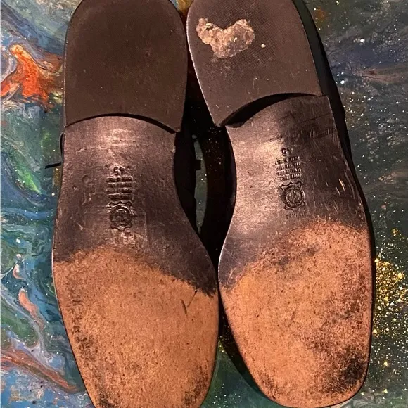 Vintage 2 lots NOUCHKA MADE IN ITALY Men's Black/BROWN Leather Shoes size 45