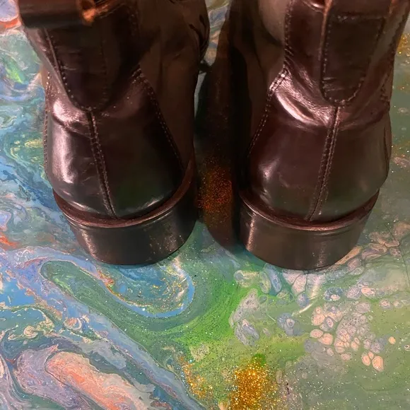 Vintage 2 lots NOUCHKA MADE IN ITALY Men's Black/BROWN Leather Shoes size 45