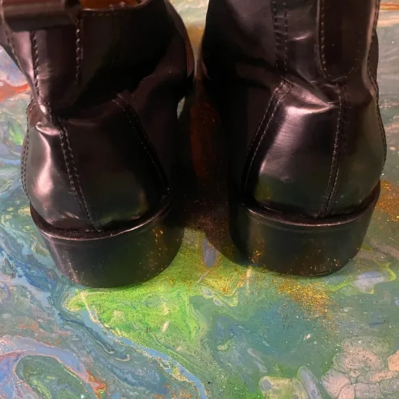 Vintage 2 lots NOUCHKA MADE IN ITALY Men's Black/BROWN Leather Shoes size 45