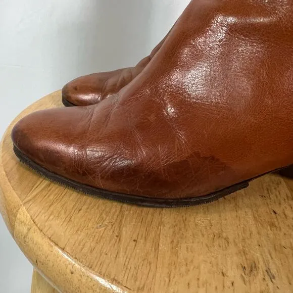 Vintage 70s Bally Heeled Puff Ankle Boots Size 5