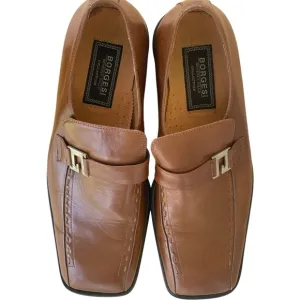Vintage Borgesi Beverly Hills Light Brown Leather Handmade Shoes Size 43