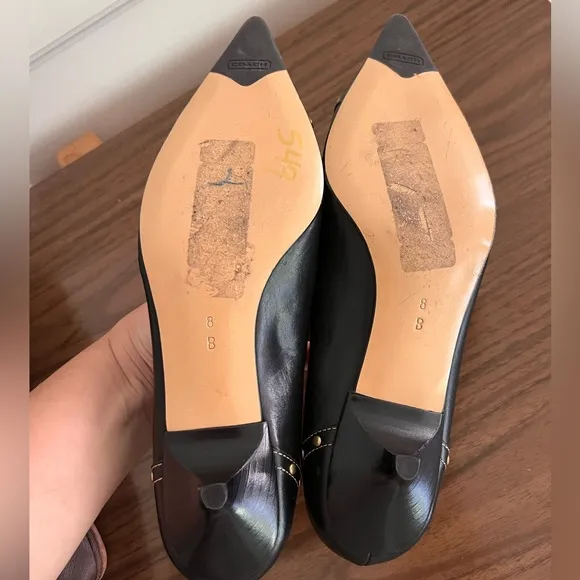 Vintage COACH kitty heel shoes