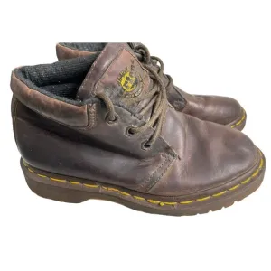 Vintage Dr. Martens 8057 Kids Brown Leather Lace Up Ankle Chukka Boots Size US 3