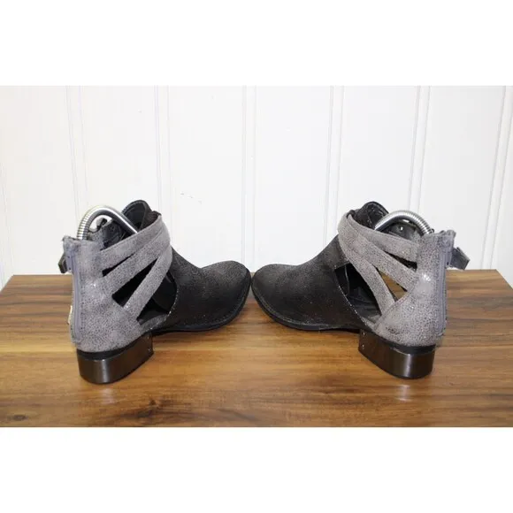 Vintage‎ Everly-PL by Jeffrey Campbell Boots Western Black Metallic Size 6.5
