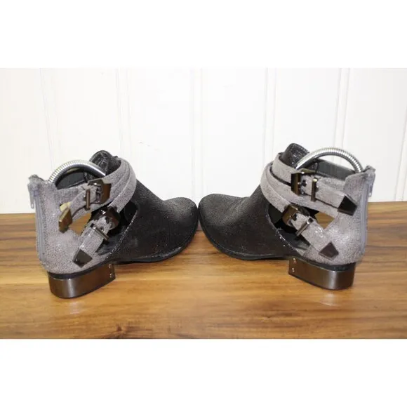 Vintage‎ Everly-PL by Jeffrey Campbell Boots Western Black Metallic Size 6.5