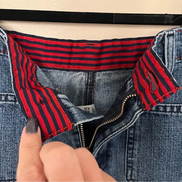 Vintage Polo Jeans Co Ralph Lauren Jean Patch Pocket  Knee Skirt Sz 6