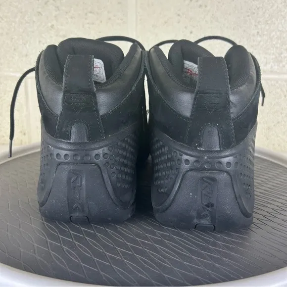 Vintage Reebok Pump Men's Black Leather Basketball Shoes Size 12