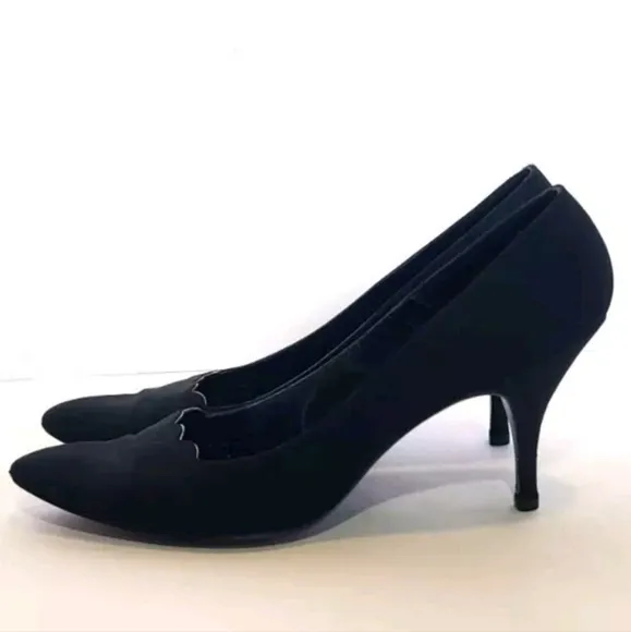 Vintage Roger Vivier Womens Designer Black Pointed Toe Pumps US 6.5