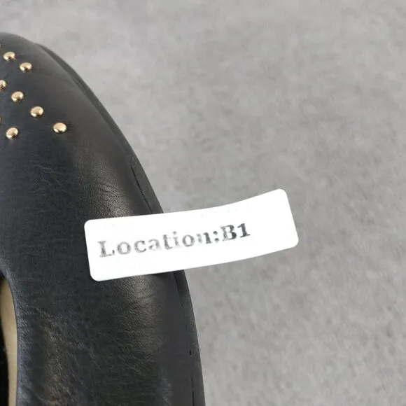 Vionic Bondi Womens Size 9.5 Shoes Gold Studded Leather Slip On Flats Black