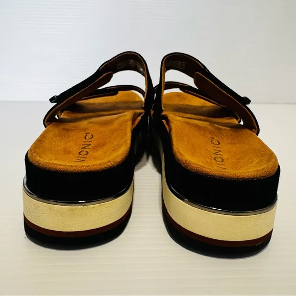Vionic Brandie Black Platform Sandals Size 10