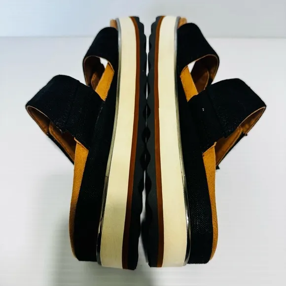 Vionic Brandie Black Platform Sandals Size 10
