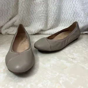 Vionic Caroll Taupe Grey Leather Ballet Flats Womens Sz 11 US