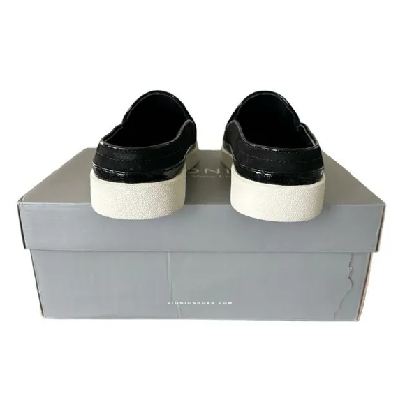 Vionic Essence Effortless Black Nubuck Supportive Slip On Shoe Women’s Size 7.5