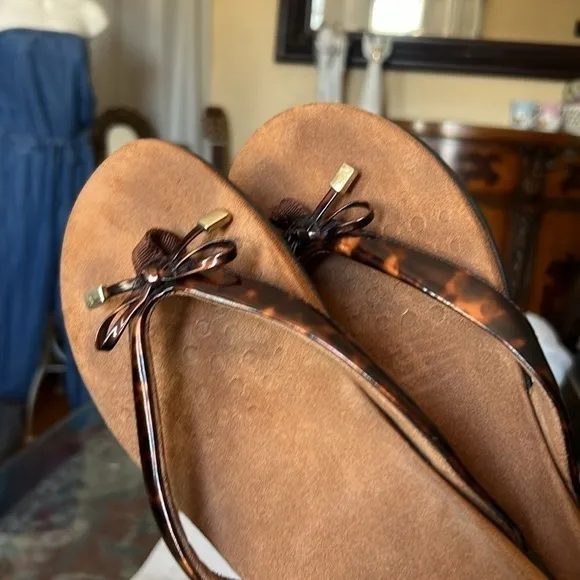 Vionic Women’s US 9-9.5 browns Tortuous Flip Flops Bella Flat Comfort Sandal
