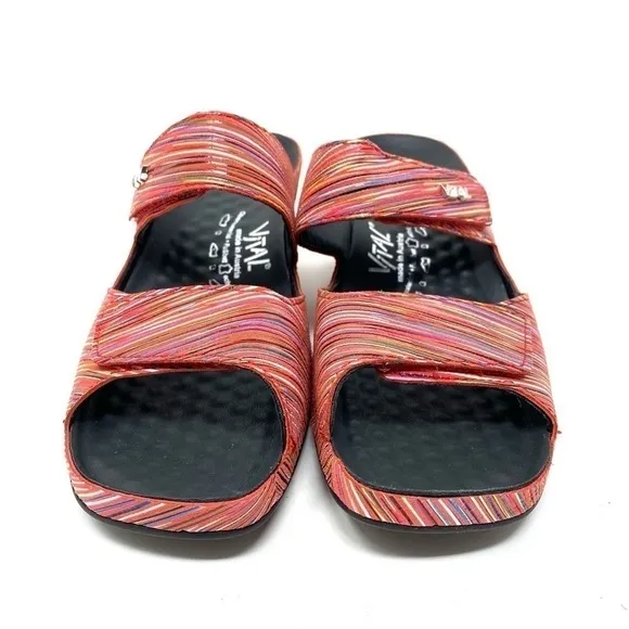 Vital 0520 Joy Just Passion Red Leather Mule Comfort Sandals