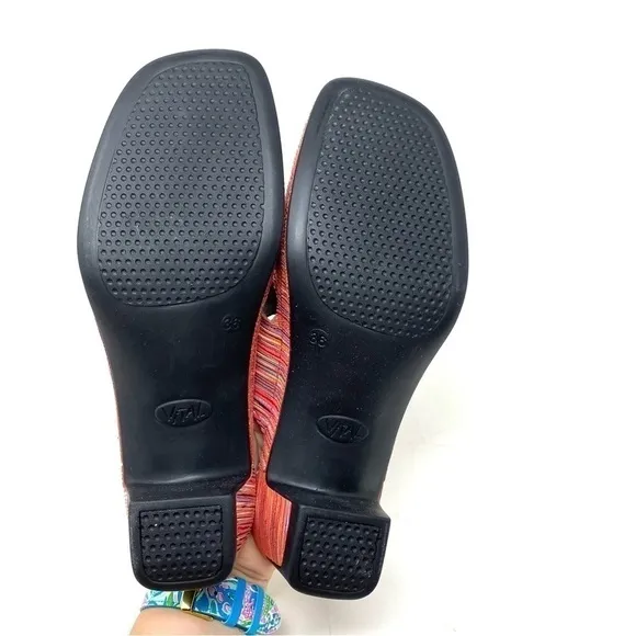 Vital 0520 Joy Just Passion Red Leather Mule Comfort Sandals