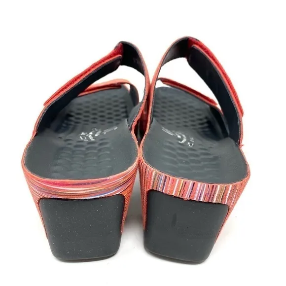 Vital 0520 Joy Just Passion Red Leather Mule Comfort Sandals
