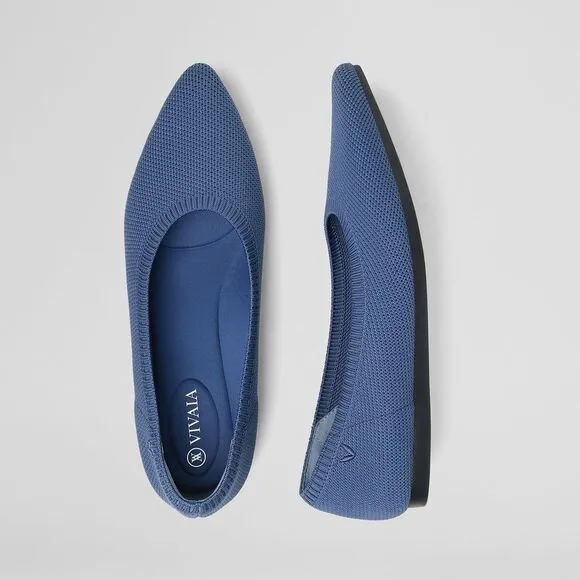 VIVAIA Aria 5° Pointed-Toe Ballet Flats Denim Blue EUR39.5‎ US8.5