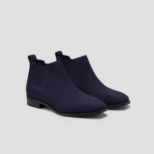 Vivaia Square-Toe Water-Repellent Ankle Boots (Ryan Pro) Navy