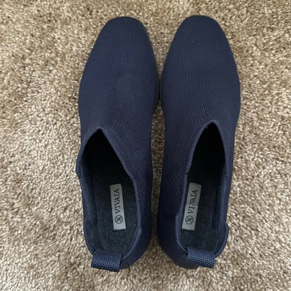 Vivaia Square-Toe Water-Repellent Ankle Boots (Ryan Pro) Navy