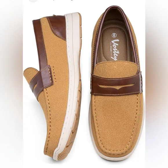 Vostey Men's Boat Shoes Dress Suede Penny Loafers Slip On Sneakers new