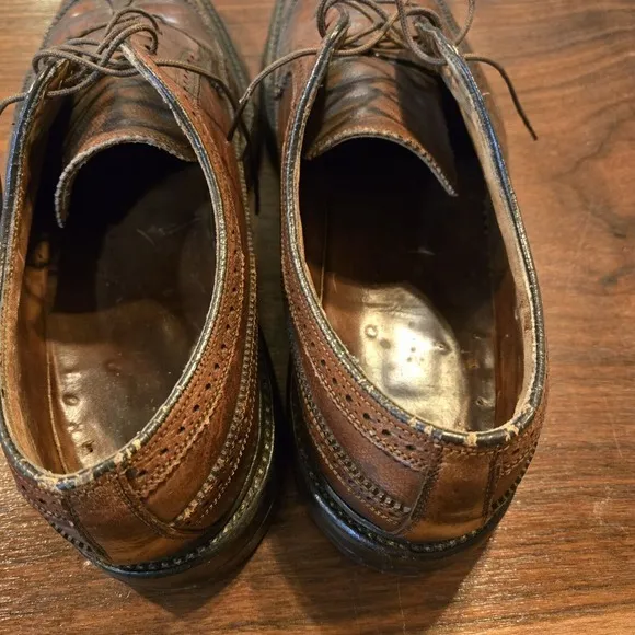 Vtg Florsheim Imperial Shoes Leather Wing-Tip Brown 610750 Mens 11D