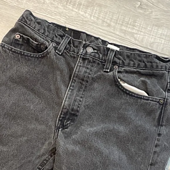 Vtg Levis Jeans Mens 33x30 505 Regular Fit Straight Leg Black Made USA (30x30)