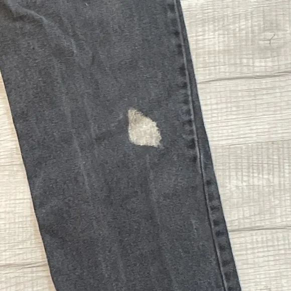 Vtg Levis Jeans Mens 33x30 505 Regular Fit Straight Leg Black Made USA (30x30)