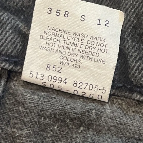 Vtg Levis Jeans Mens 33x30 505 Regular Fit Straight Leg Black Made USA (30x30)