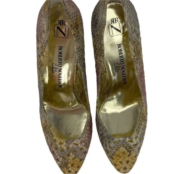VTG Roberto Nogueron Elite Spain 3” Heels 0067 Woven 7.5 AA Shoes Pumps