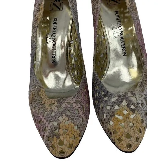 VTG Roberto Nogueron Elite Spain 3” Heels 0067 Woven 7.5 AA Shoes Pumps