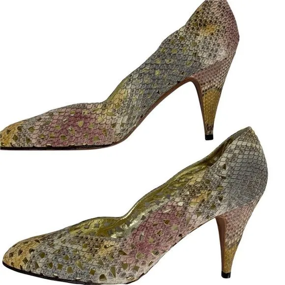 VTG Roberto Nogueron Elite Spain 3” Heels 0067 Woven 7.5 AA Shoes Pumps