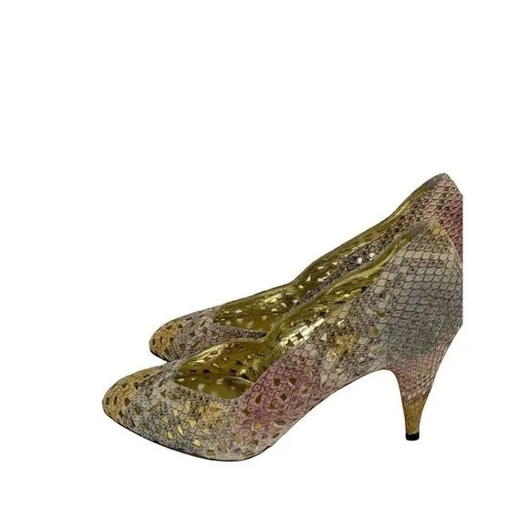 VTG Roberto Nogueron Elite Spain 3” Heels 0067 Woven 7.5 AA Shoes Pumps