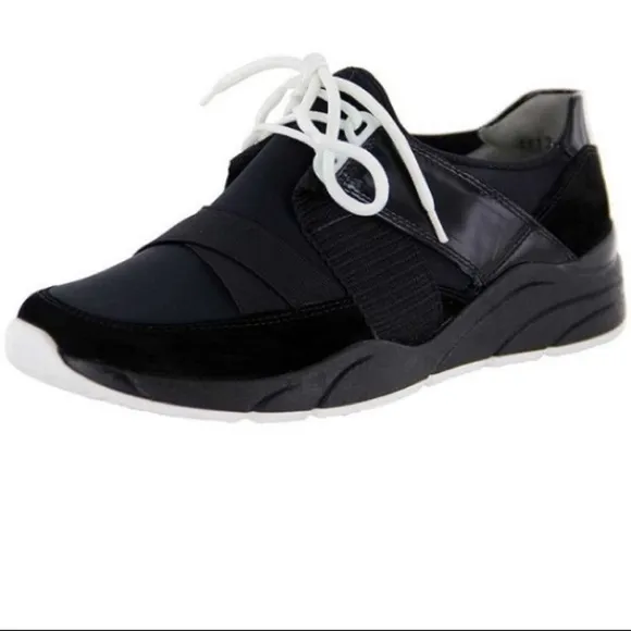 Waldlaufer Maggie Black Suede Neoprene size 9