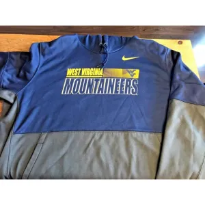 West Virginia Mountaineers Hoodie Nike On Field Mens 3XL XXXL Blue WVU NCAA