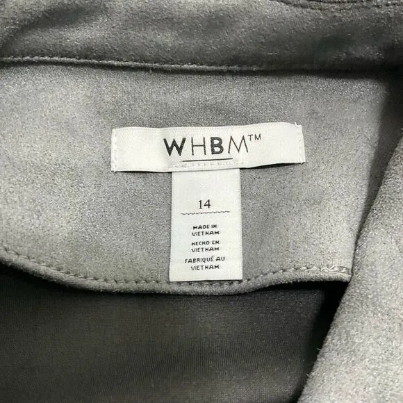 WHITE HOUSE BLACK MARKET Faux Suede Jacket
