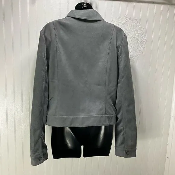 WHITE HOUSE BLACK MARKET Faux Suede Jacket