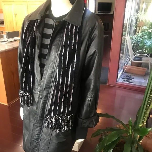 “Whole outfit” Black leather by USA LEATHER/ Blacktop shoes by JEFFREY TYLER.