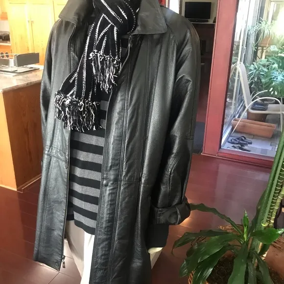 “Whole outfit” Black leather by USA LEATHER/ Blacktop shoes by JEFFREY TYLER.