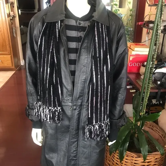 “Whole outfit” Black leather by USA LEATHER/ Blacktop shoes by JEFFREY TYLER.