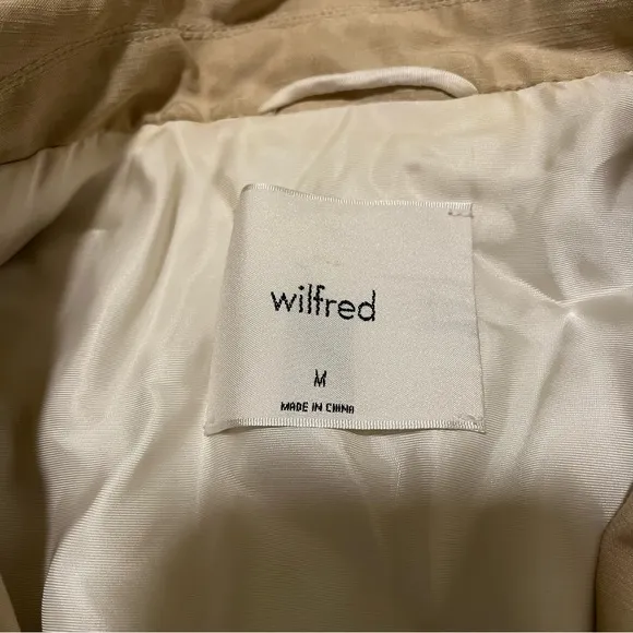 Wilfred linen blend beige blazer with belt