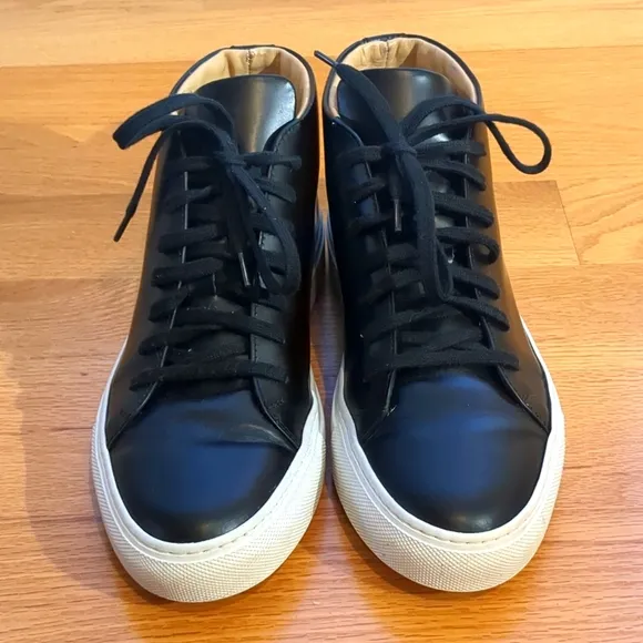Woman by Common Projects Achilles Mid Sneakers Black - Style 4028 - Size EU 38