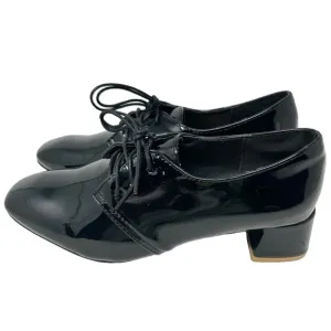 Women's Block  Heel Oxford Patent Leather Pumps
