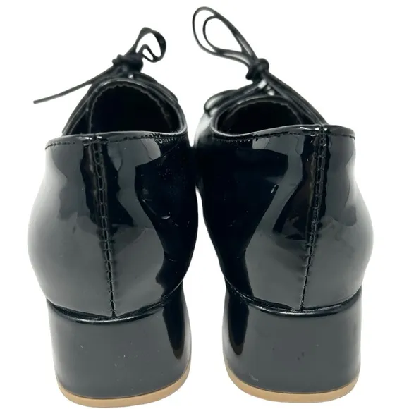 Women's Block  Heel Oxford Patent Leather Pumps