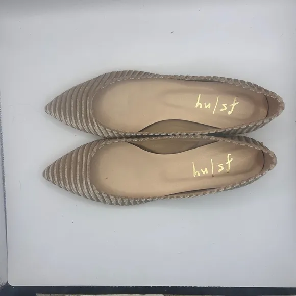 Women's FS/NY Flats, velvet Beige, Size 8.5