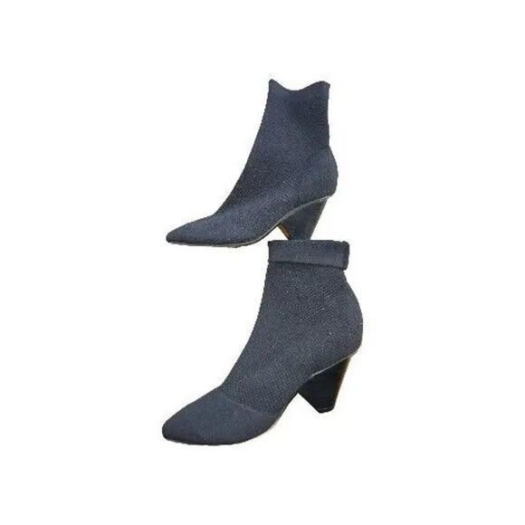 Womens Jeffrey Campbell Black Socklining Leather Ankle Booties Boots Size 7