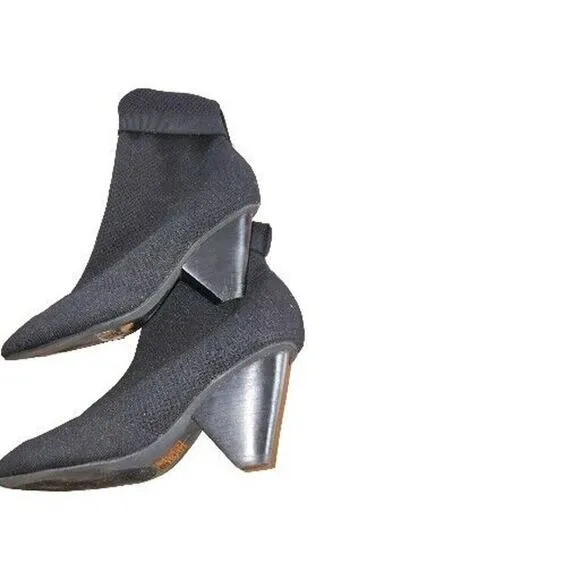 Womens Jeffrey Campbell Black Socklining Leather Ankle Booties Boots Size 7