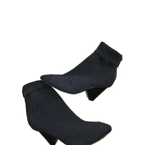 Womens Jeffrey Campbell Black Socklining Leather Ankle Booties Boots Size 7