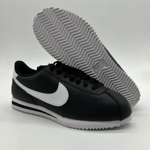 Women's Nike Cortez Black White Leather Athletic Shoes DN1791 001 NWOB