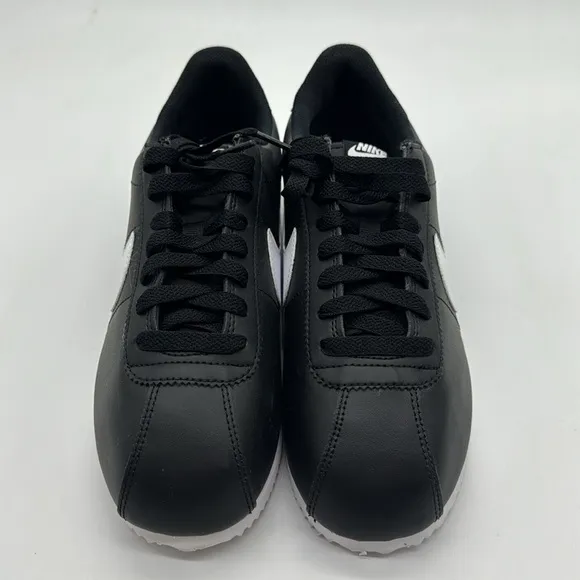 Women's Nike Cortez Black White Leather Athletic Shoes DN1791 001 NWOB